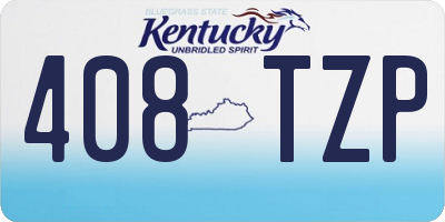 KY license plate 408TZP