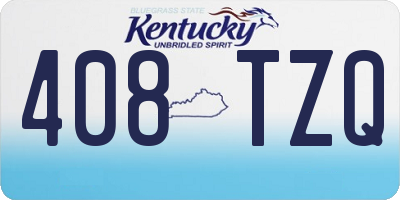 KY license plate 408TZQ