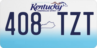 KY license plate 408TZT