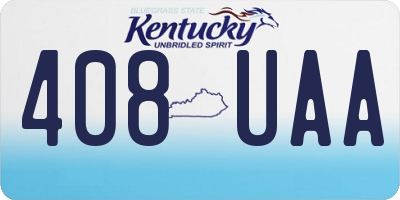 KY license plate 408UAA