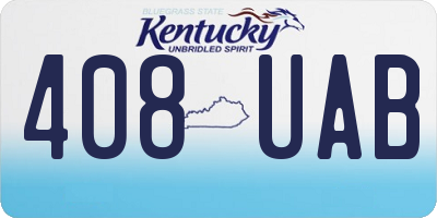 KY license plate 408UAB