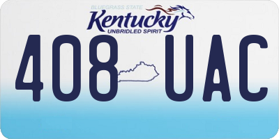 KY license plate 408UAC