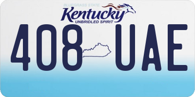 KY license plate 408UAE