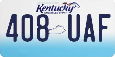KY license plate 408UAF
