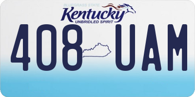 KY license plate 408UAM