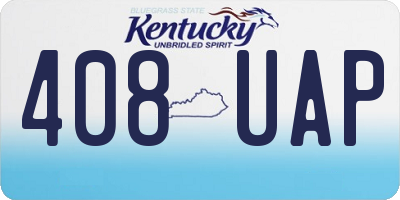 KY license plate 408UAP
