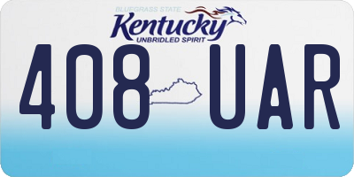 KY license plate 408UAR