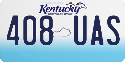 KY license plate 408UAS