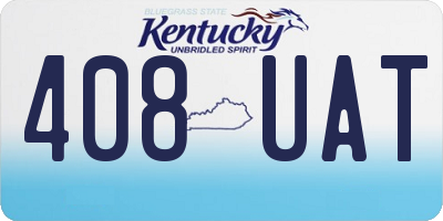 KY license plate 408UAT