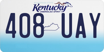 KY license plate 408UAY