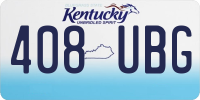 KY license plate 408UBG