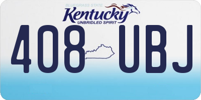 KY license plate 408UBJ