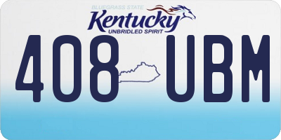 KY license plate 408UBM