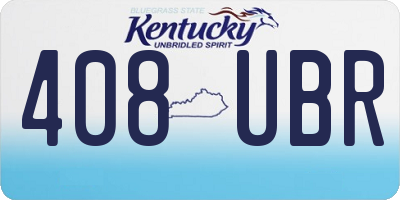 KY license plate 408UBR