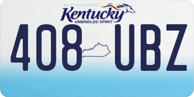 KY license plate 408UBZ