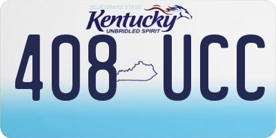 KY license plate 408UCC