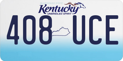 KY license plate 408UCE