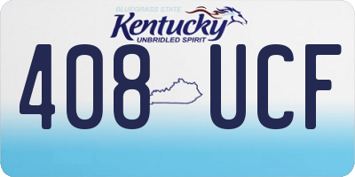 KY license plate 408UCF