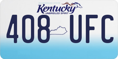KY license plate 408UFC