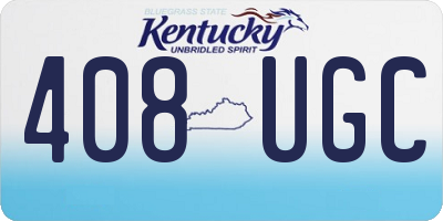 KY license plate 408UGC