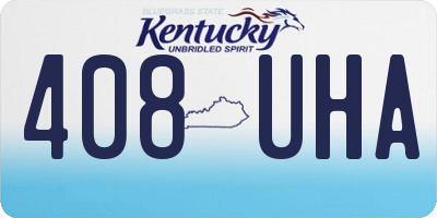 KY license plate 408UHA