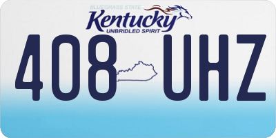 KY license plate 408UHZ