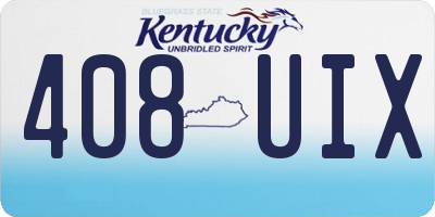 KY license plate 408UIX