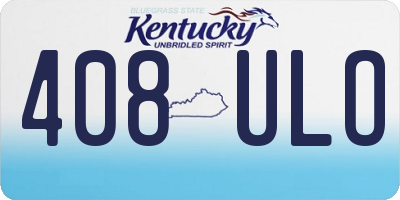 KY license plate 408ULO