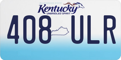 KY license plate 408ULR