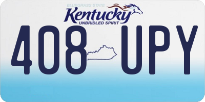 KY license plate 408UPY