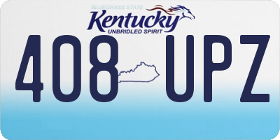 KY license plate 408UPZ