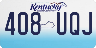 KY license plate 408UQJ