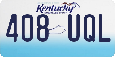 KY license plate 408UQL