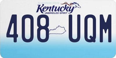 KY license plate 408UQM