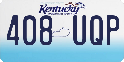 KY license plate 408UQP