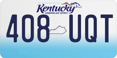 KY license plate 408UQT
