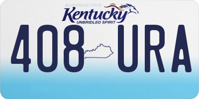 KY license plate 408URA