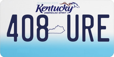 KY license plate 408URE