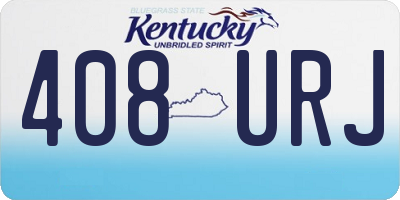 KY license plate 408URJ