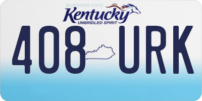 KY license plate 408URK