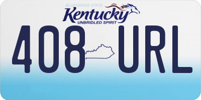 KY license plate 408URL