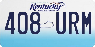KY license plate 408URM