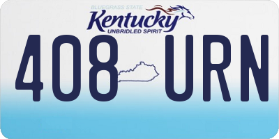 KY license plate 408URN