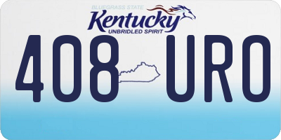 KY license plate 408URO