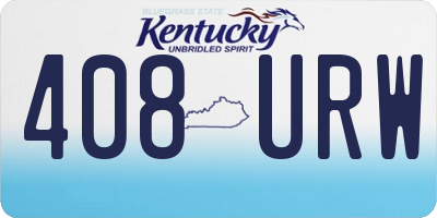 KY license plate 408URW