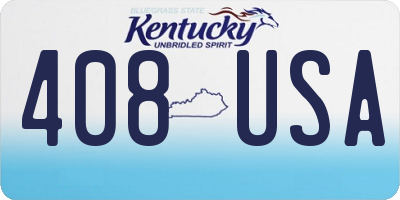 KY license plate 408USA