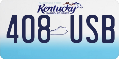 KY license plate 408USB