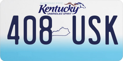 KY license plate 408USK