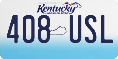 KY license plate 408USL