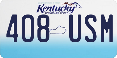 KY license plate 408USM